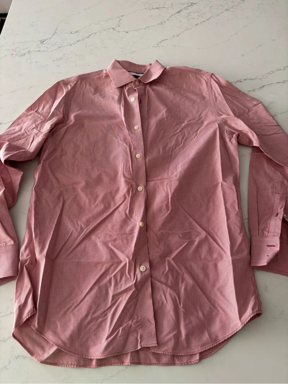 Men's Long-Sleeve Casual Button-Down Shirt in Dusty Rose